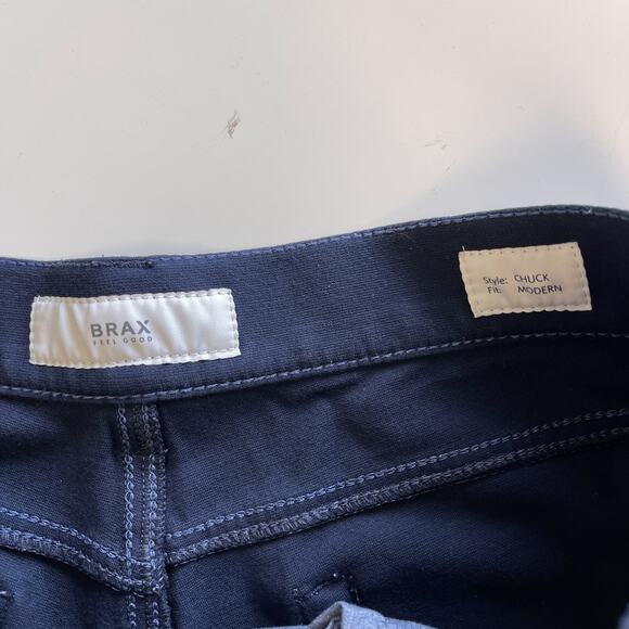BRAX Feel Good Mens Size 34x27 34/27 Chuck Modern Stretch Chino Pants Blue - Picture 7 of 11